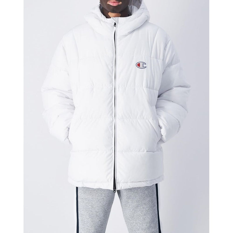 Champion White Polyester Jacket - Trendy and Stylish
