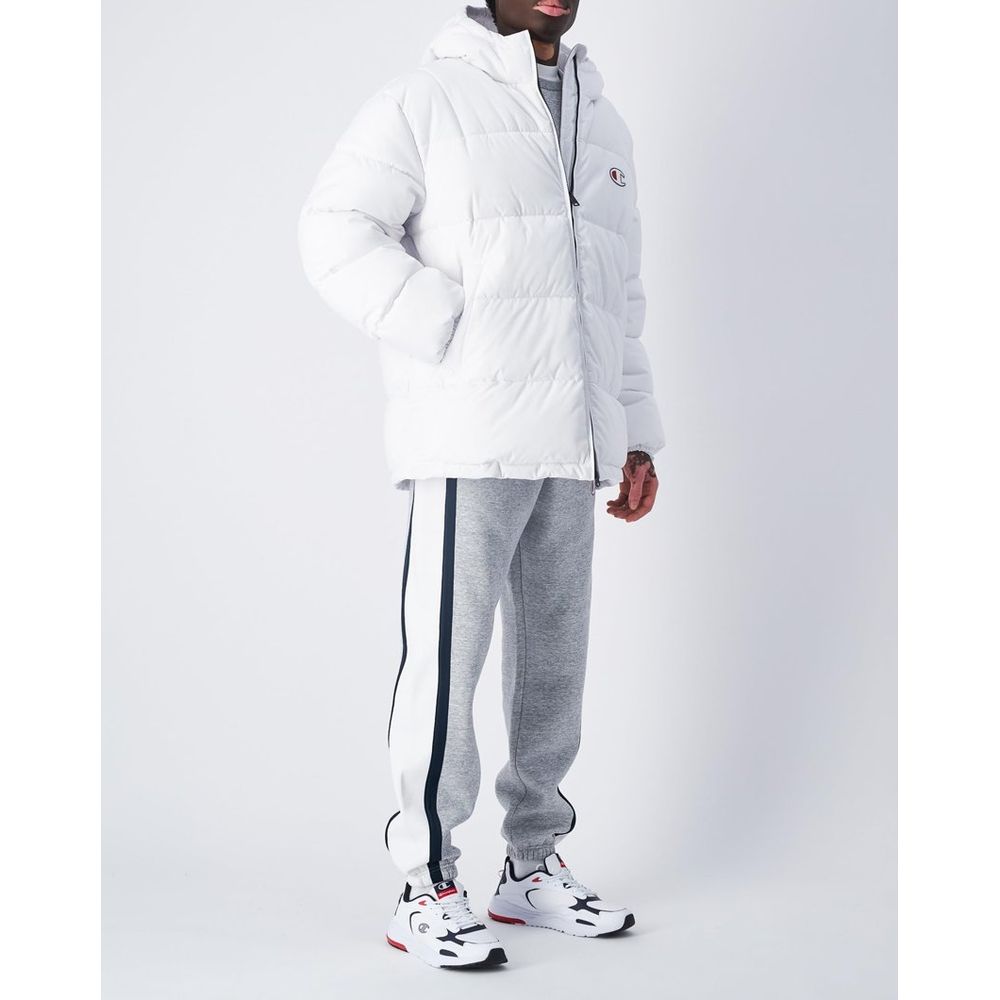 Champion White Polyester Jacket - Trendy and Stylish