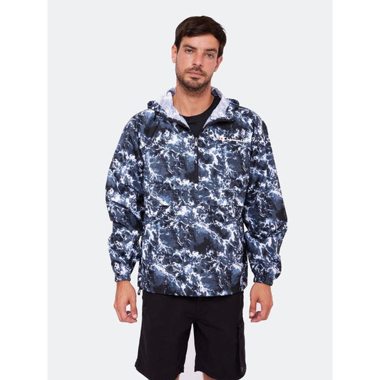 Champion Blue Polyester Bomber Jacket for Men
