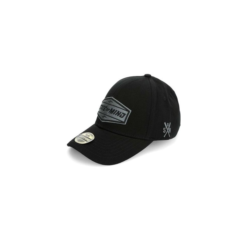 5TATE OF MIND Black Cotton Cap - Unisex Baseball Hat