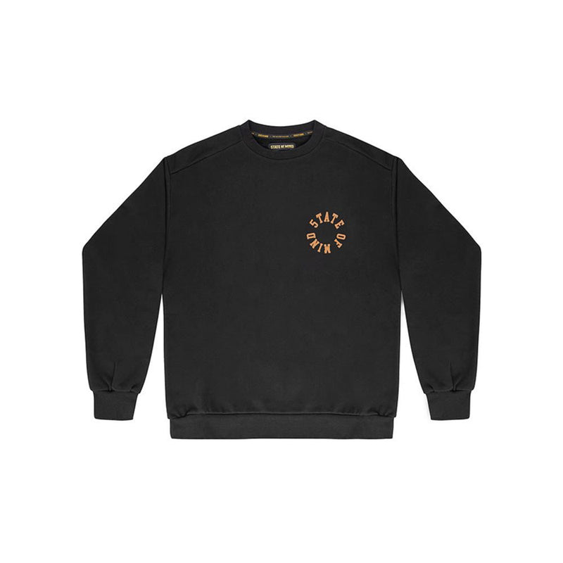 5TATE OF MIND Black Cotton Sweatshirt for Men - Stylish Comfort