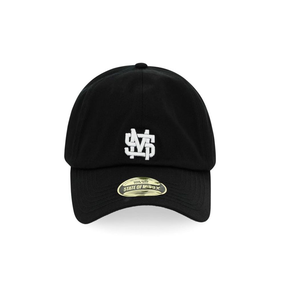 5TATE OF MIND Black Cotton Cap - Stylish Baseball Hat for Men