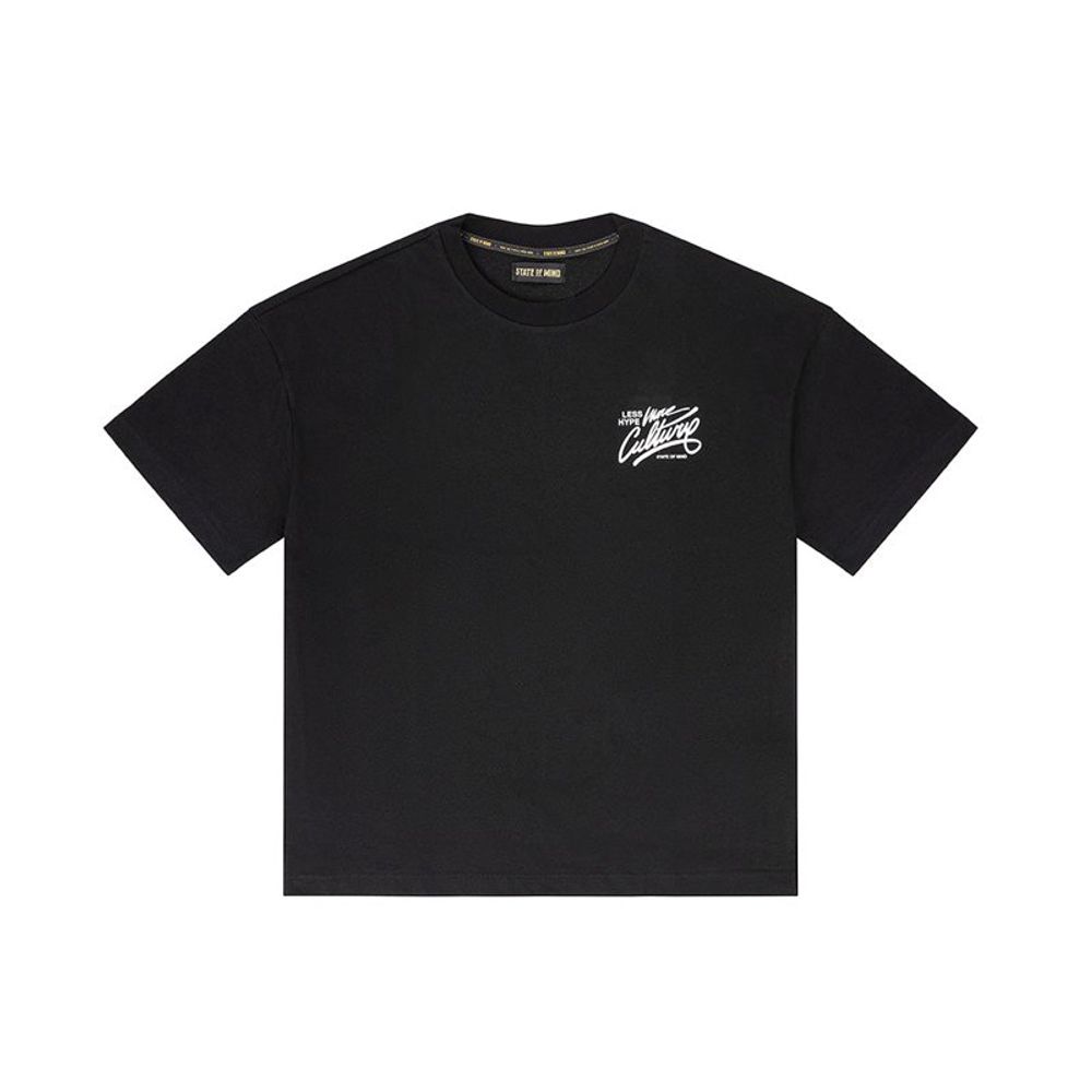 5TATE OF MIND Black Cotton T-Shirt - Essential Stylish Wear for Men
