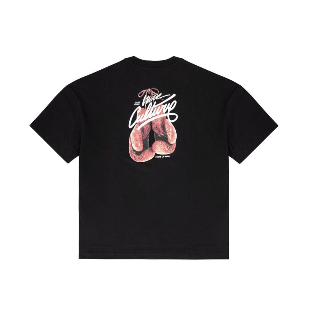 5TATE OF MIND Black Cotton T-Shirt - Essential Stylish Wear for Men