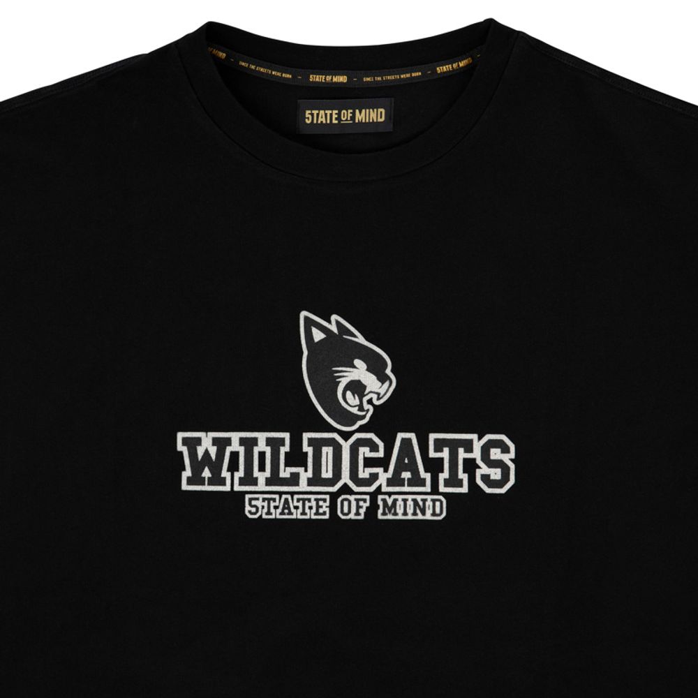 5TATE OF MIND Black Cotton T-Shirt - Confort et Style Classique
