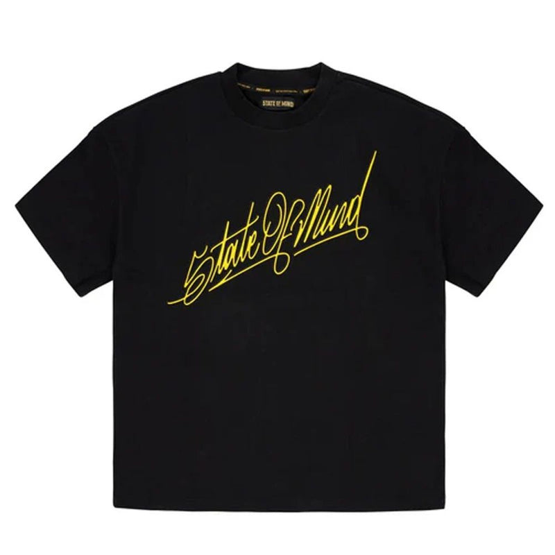 5TATE OF MIND Black Cotton T-Shirt - Edgy Streetwear Essential