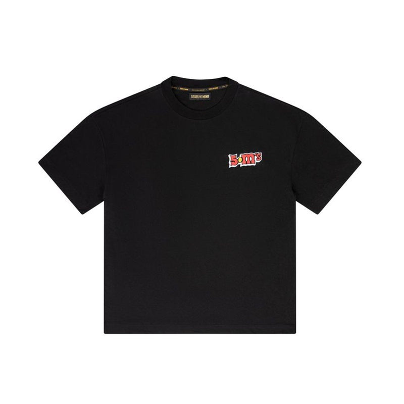 5TATE OF MIND Black Cotton T-Shirt for Men - Stylish Comfort