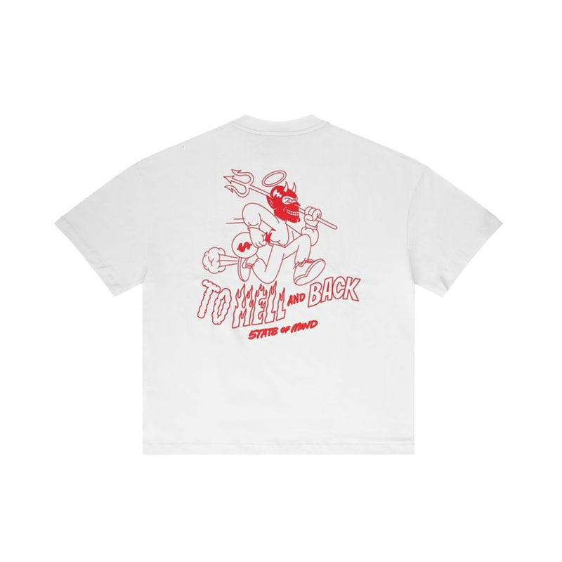 5TATE OF MIND White Cotton T-Shirt - Comfort and Style for Men
