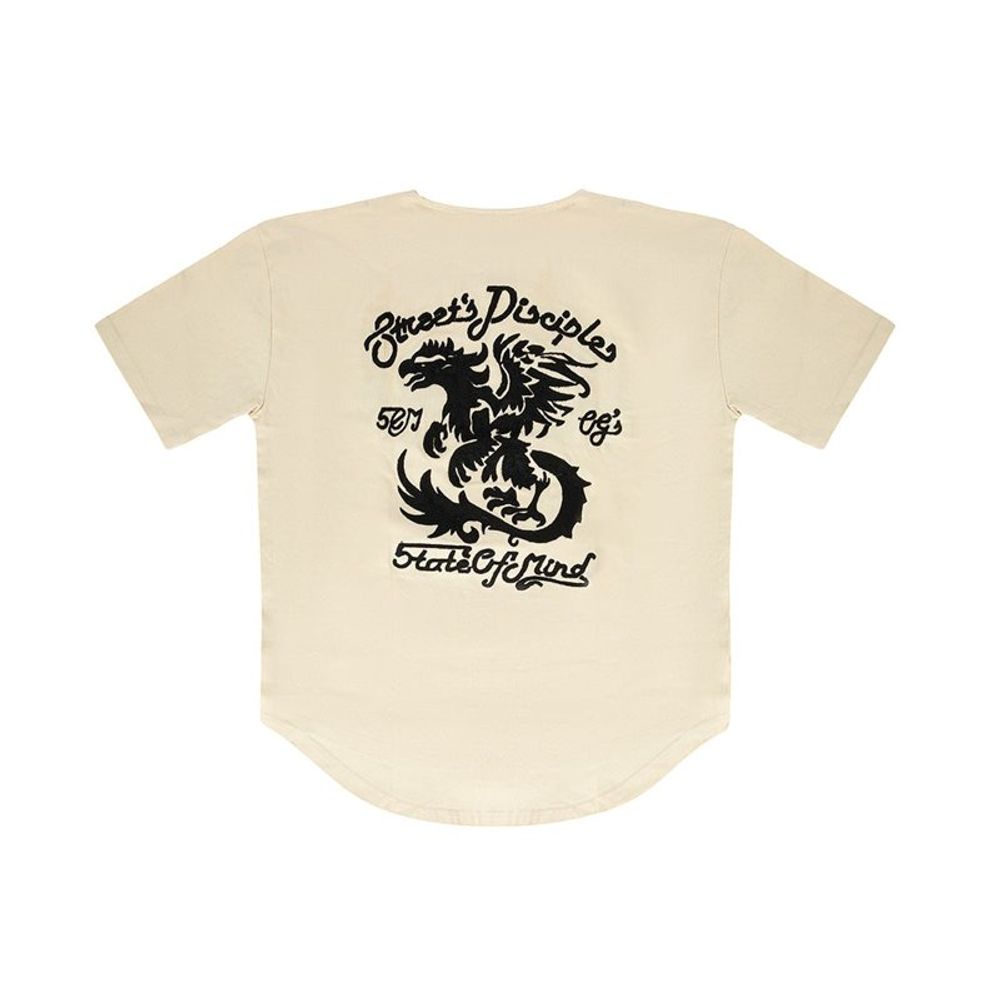 5TATE OF MIND White Cotton Shortsleeve Shirt - Élégance et Confort