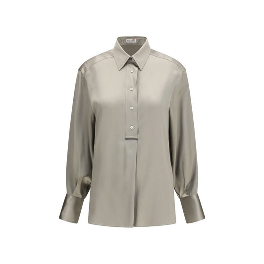 Brunello Cucinelli Bicolor Silk Shirt - Élégance et Confort