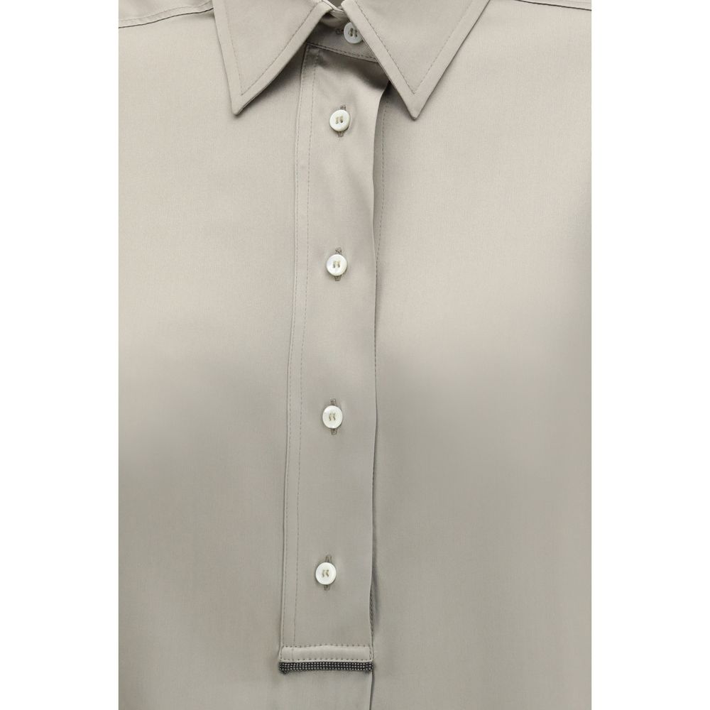 Brunello Cucinelli Bicolor Silk Shirt - Élégance et Confort