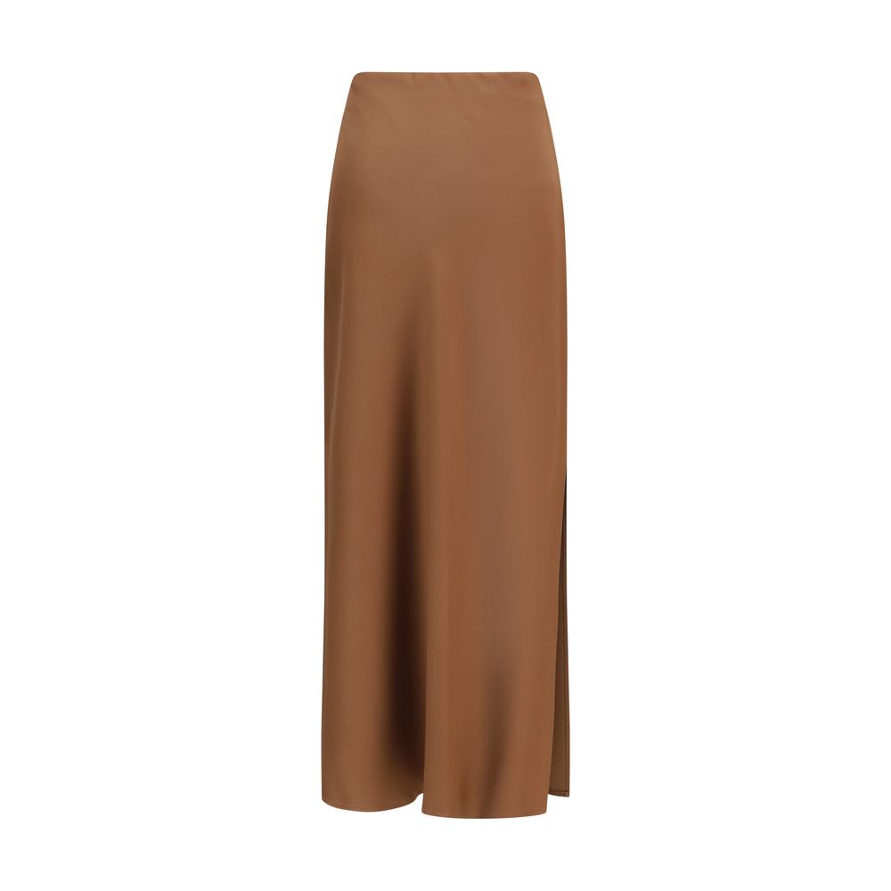 Brunello Cucinelli Brown Acetate Midi Skirt for Women