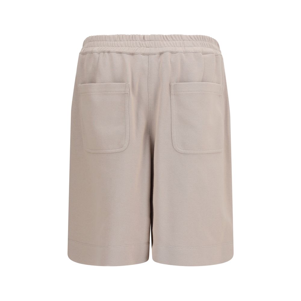 Brunello Cucinelli Beige Cotton Bermuda Shorts for Women