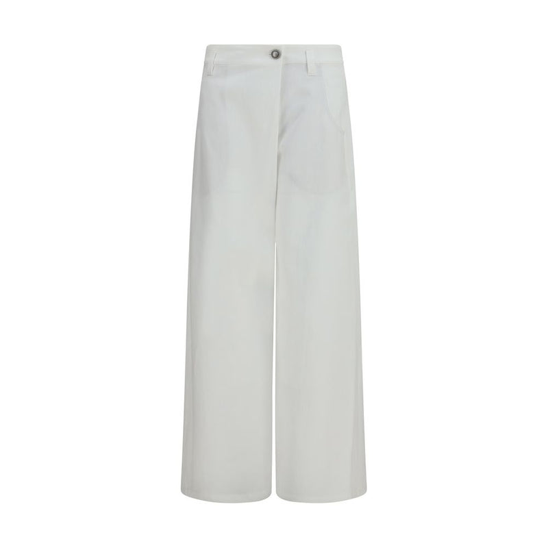 Brunello Cucinelli White Cotton Casual Pants for Women