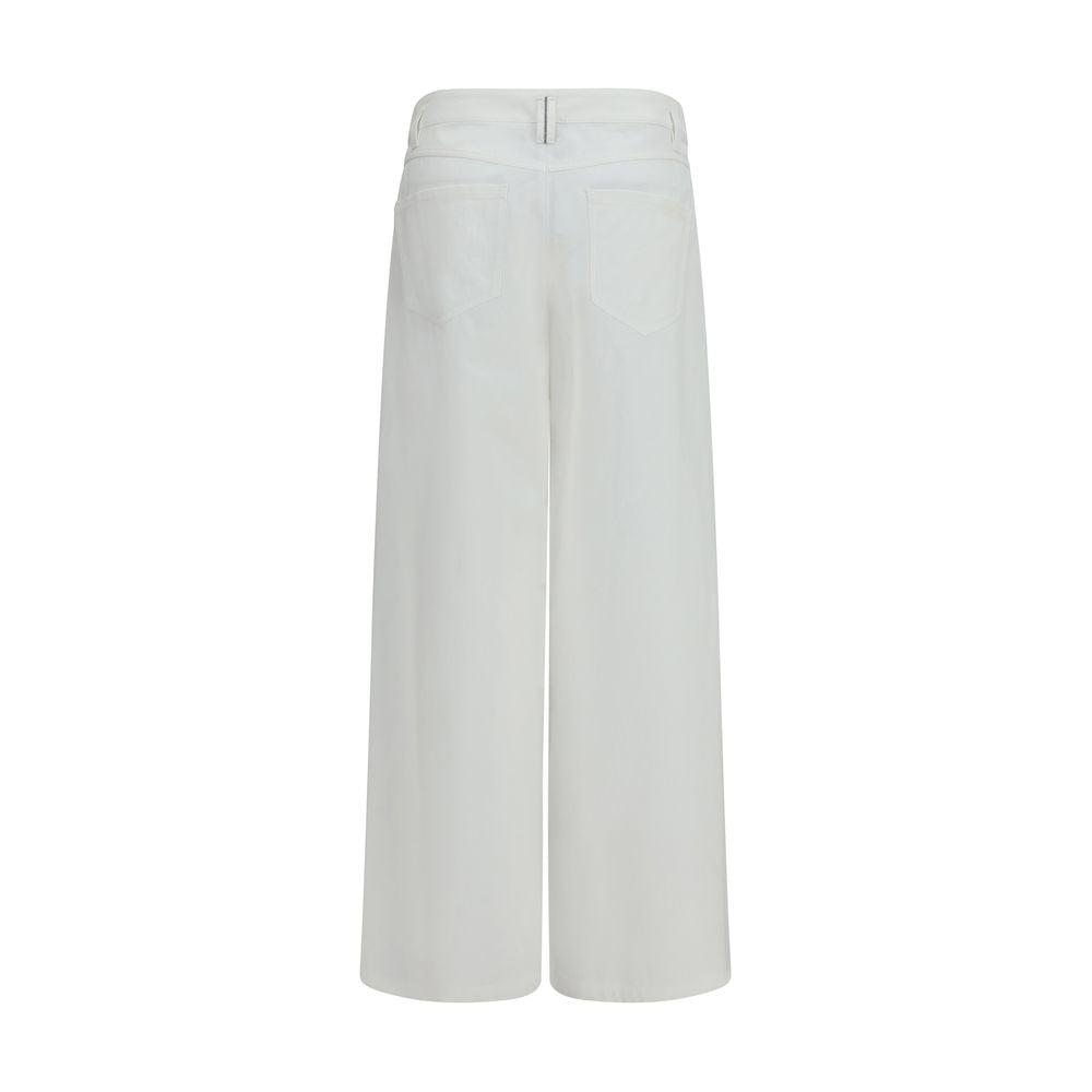 Brunello Cucinelli White Cotton Casual Pants for Women