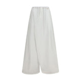 Marni White Cotton Wide-Leg Casual Pants for Women