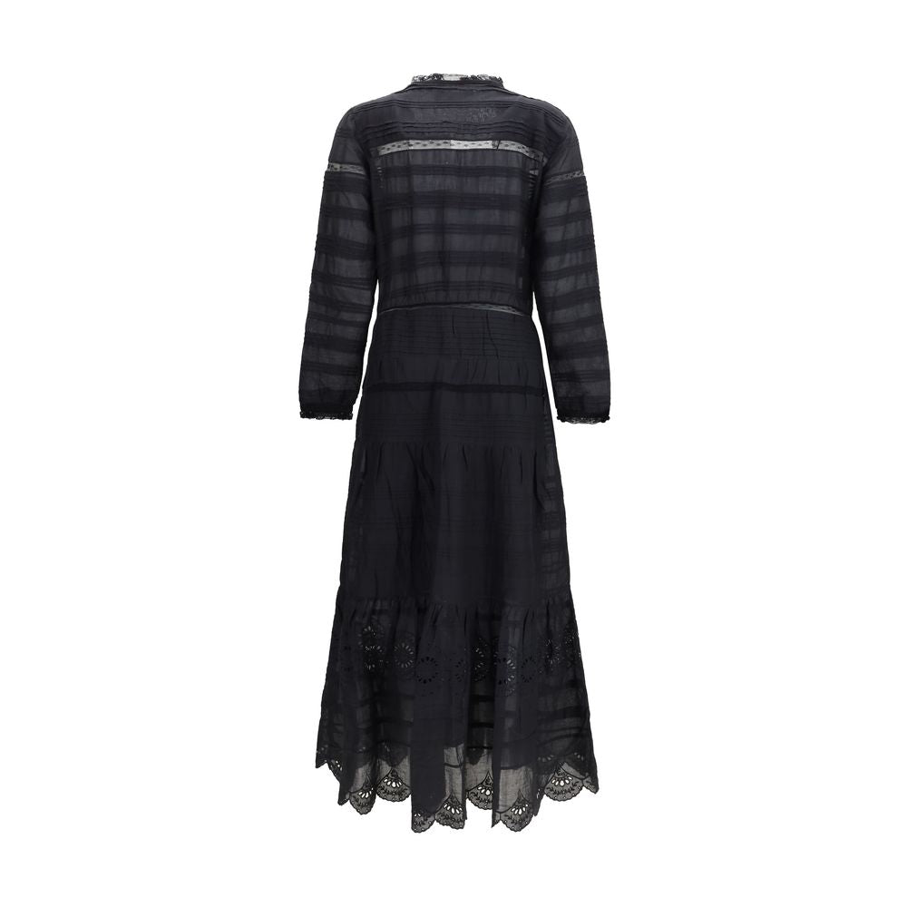Marant Étoile Daniva Black Cotton Casual Dress