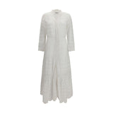 Marant Étoile Daniva White Cotton Casual Dress