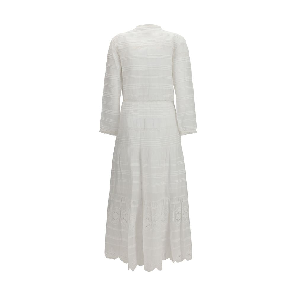 Marant Étoile Daniva White Cotton Casual Dress