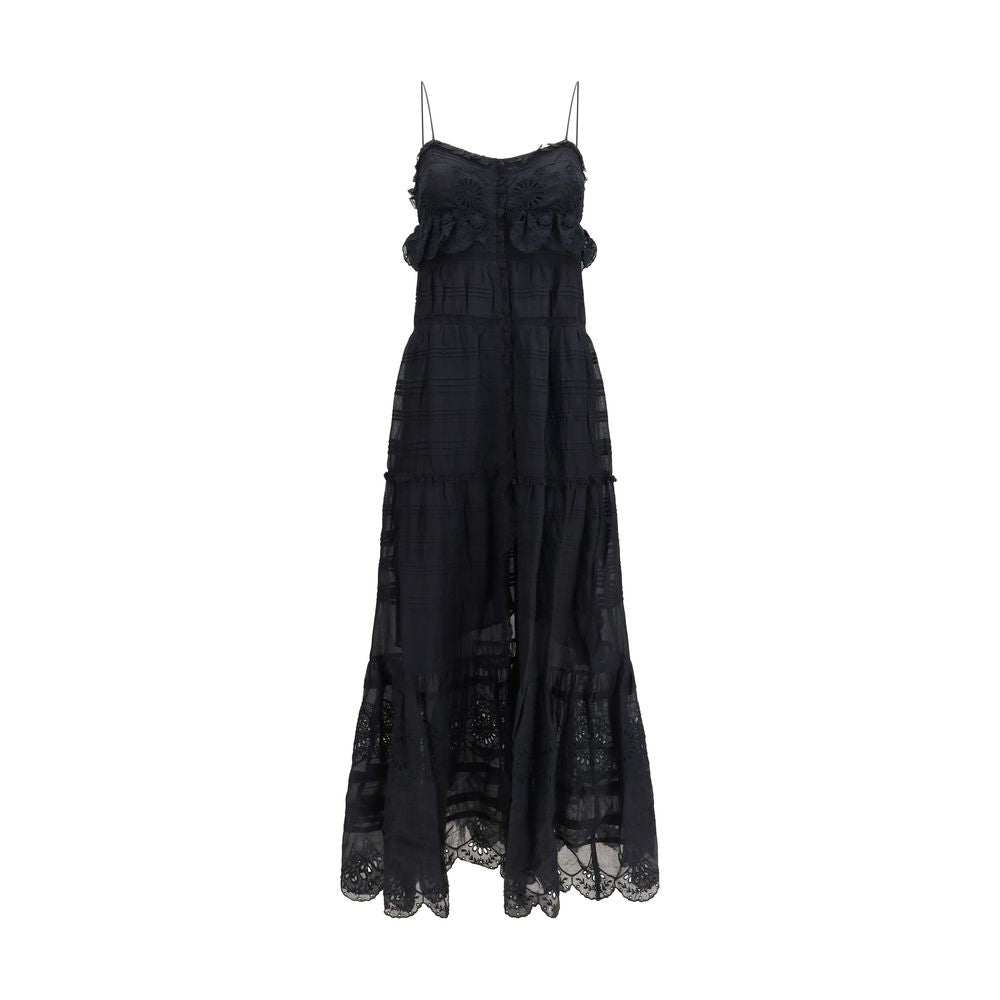 Robe décontractée en coton noir Marant Étoile