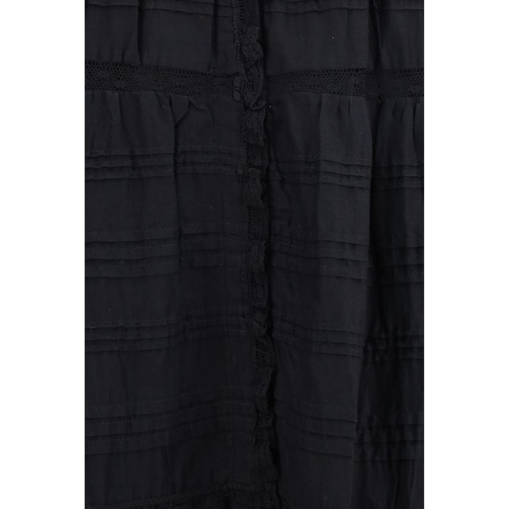 Robe décontractée en coton noir Marant Étoile