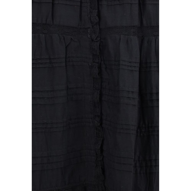 Robe décontractée en coton noir Marant Étoile