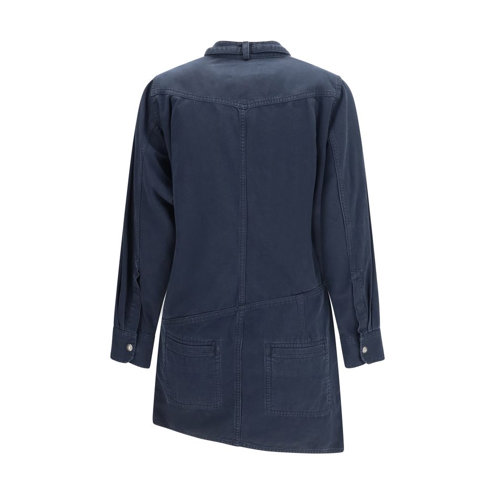 Marant Étoile Nouria Blue Cotton Casual Dress