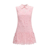 Self-Portrait Guipure Mini Dress - Multicolor Casual Elegance