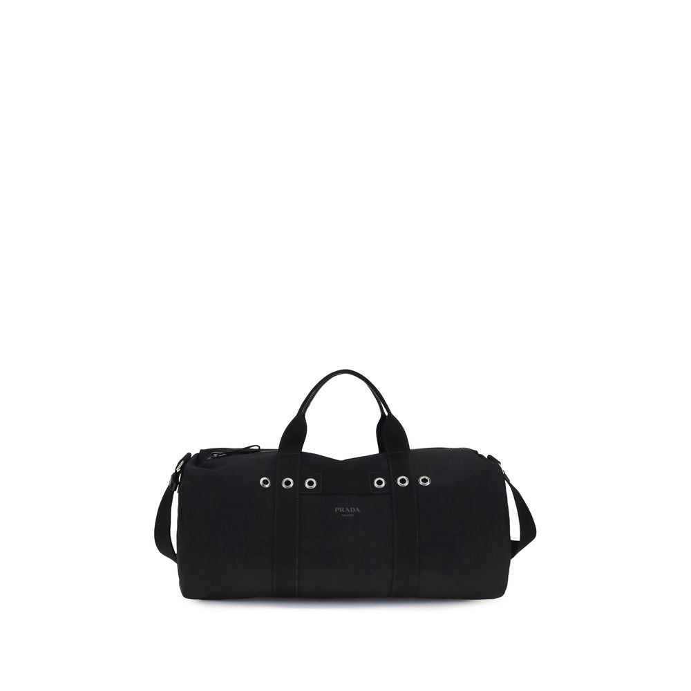 Prada Bagage et Voyage en Coton Noir