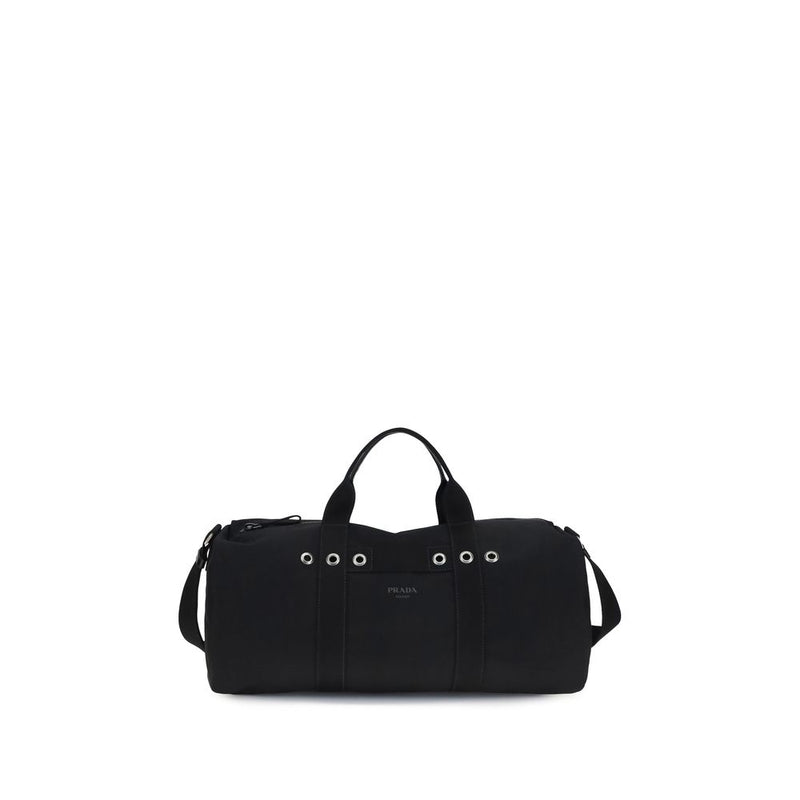 Prada Bagage et Voyage en Coton Noir