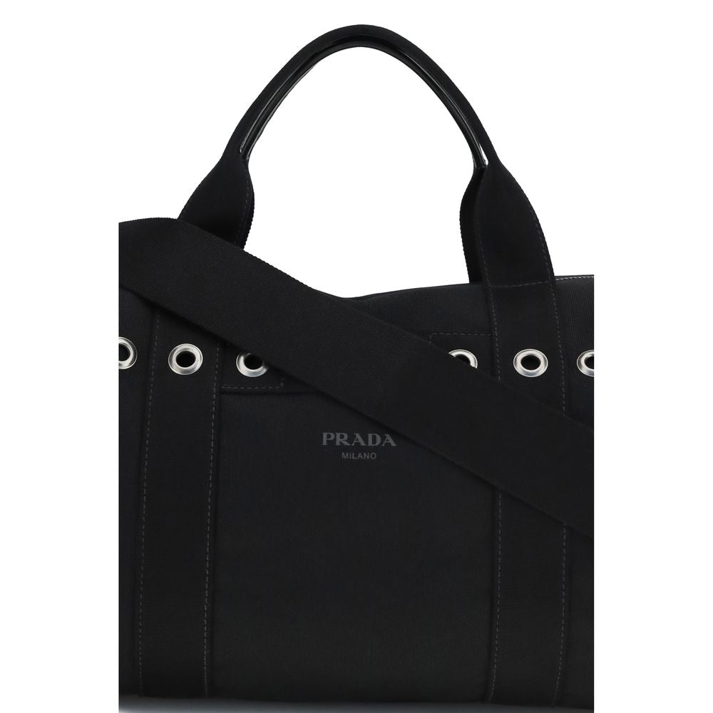 Prada Bagage et Voyage en Coton Noir