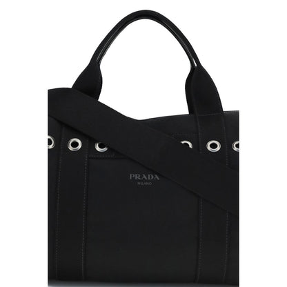 Prada Bagage et Voyage en Coton Noir