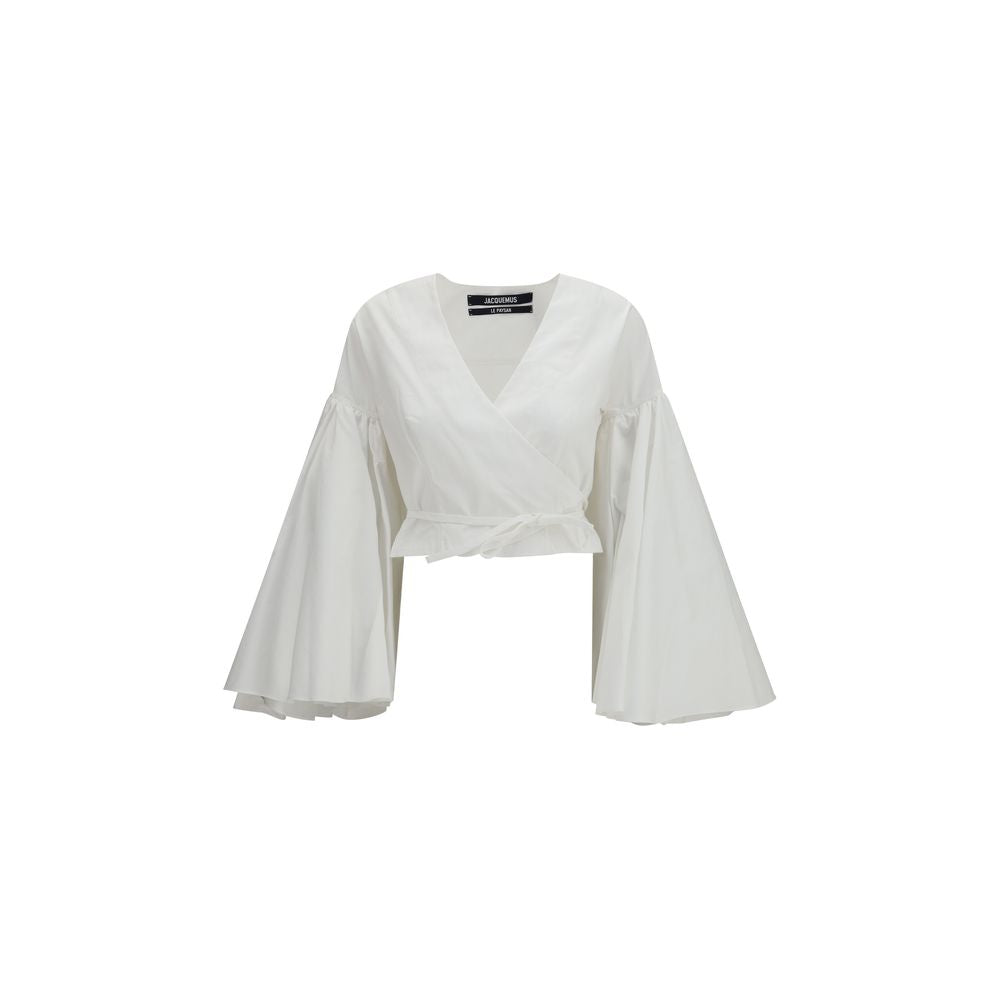 Jacquemus Paysan White Cotton Wrap Shirt for Women