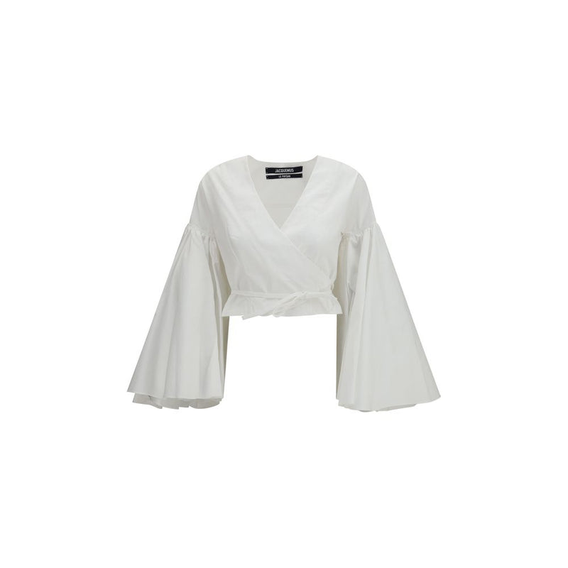 Jacquemus Paysan White Cotton Wrap Top for Women