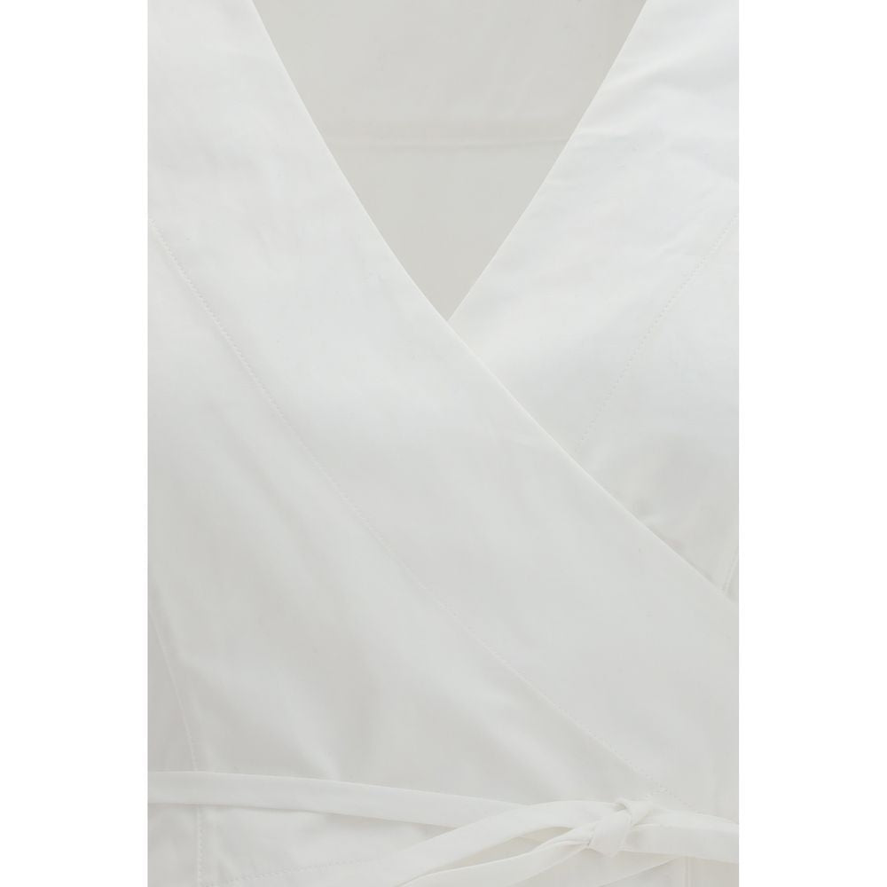 Jacquemus Paysan White Cotton Wrap Shirt for Women