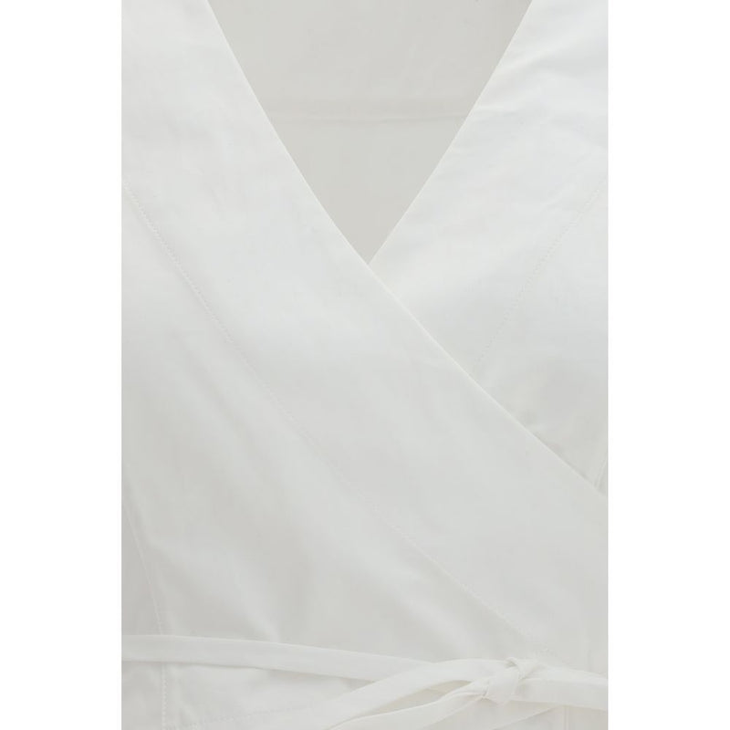 Jacquemus Paysan White Cotton Wrap Top for Women