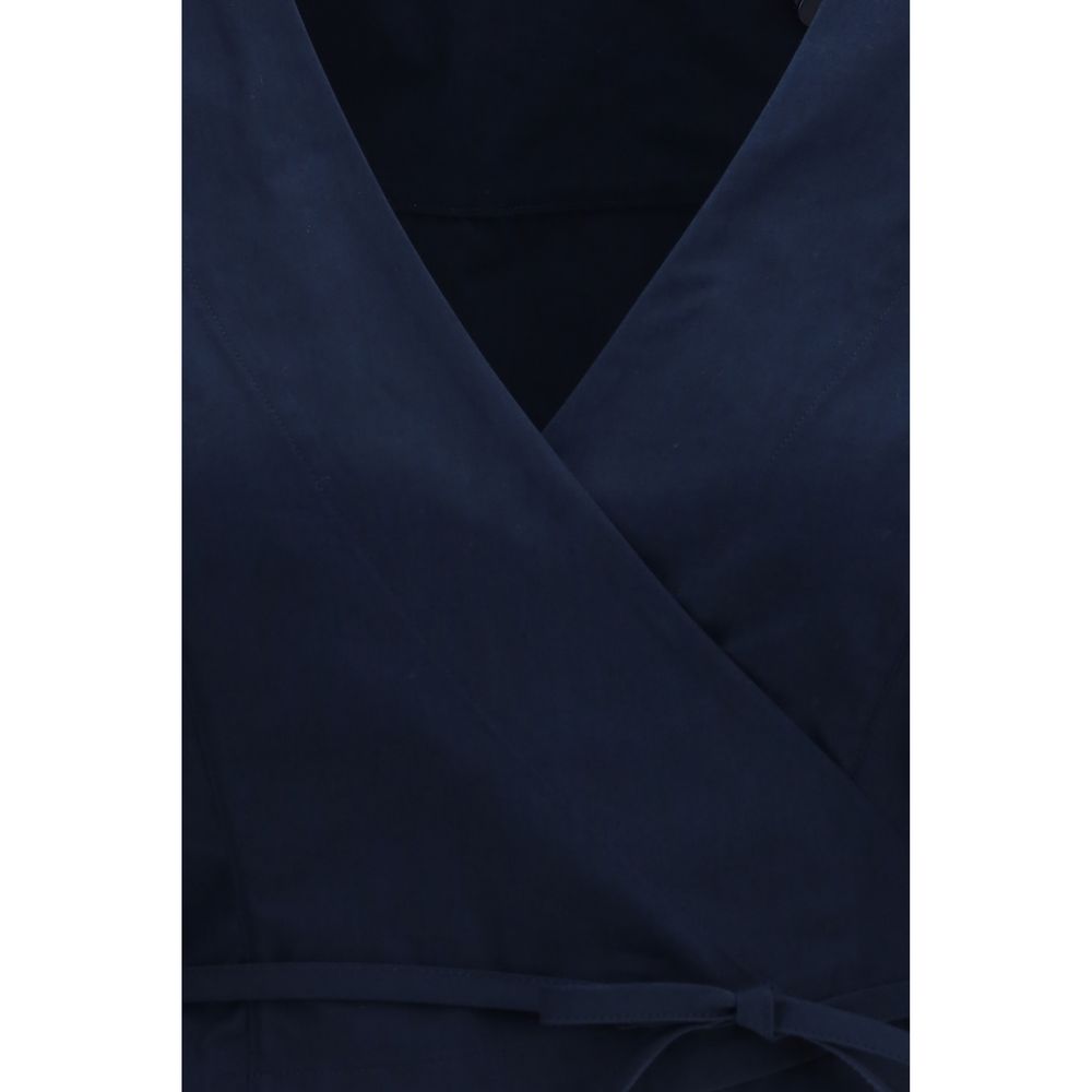 Jacquemus Paysan Blue Cotton Wrap Top for Women