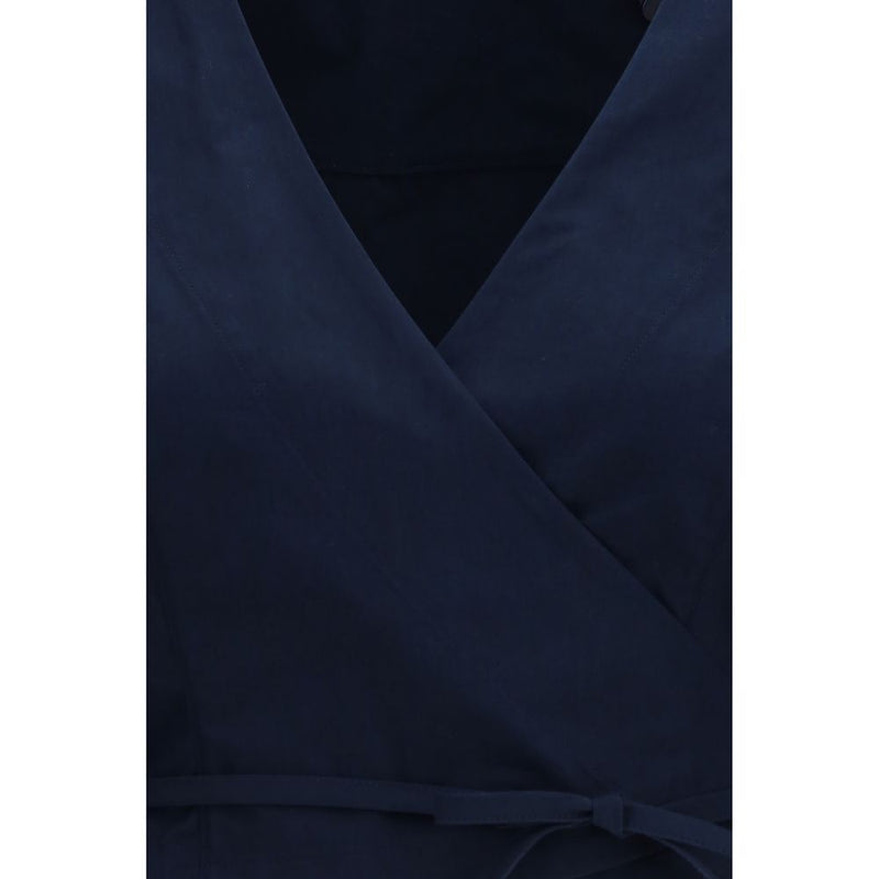 Jacquemus Paysan Blue Cotton Wrap Top for Women