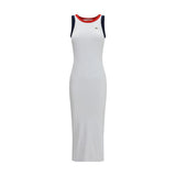 Fiorucci Multicolor Cotton Slim Fit Midi Dress
