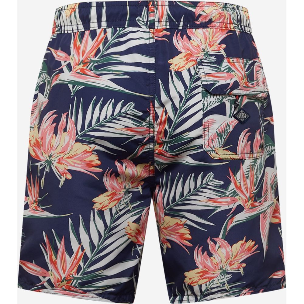 Superdry M3010193A Blue Polyester Swim Shorts for Men
