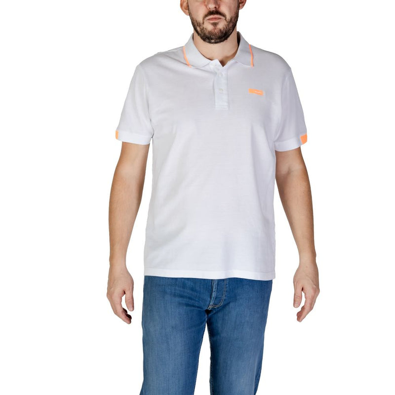 Refrigiwear White Cotton Polo Shirt for Men