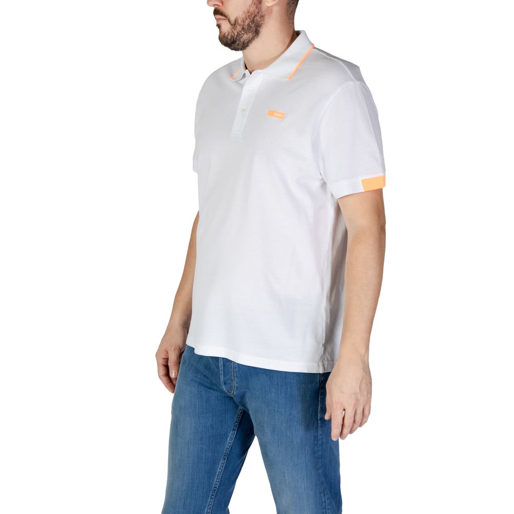 Refrigiwear White Cotton Polo Shirt for Men