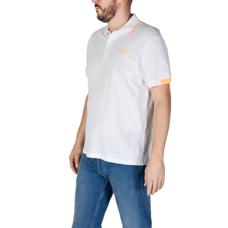 Refrigiwear White Cotton Polo Shirt for Men