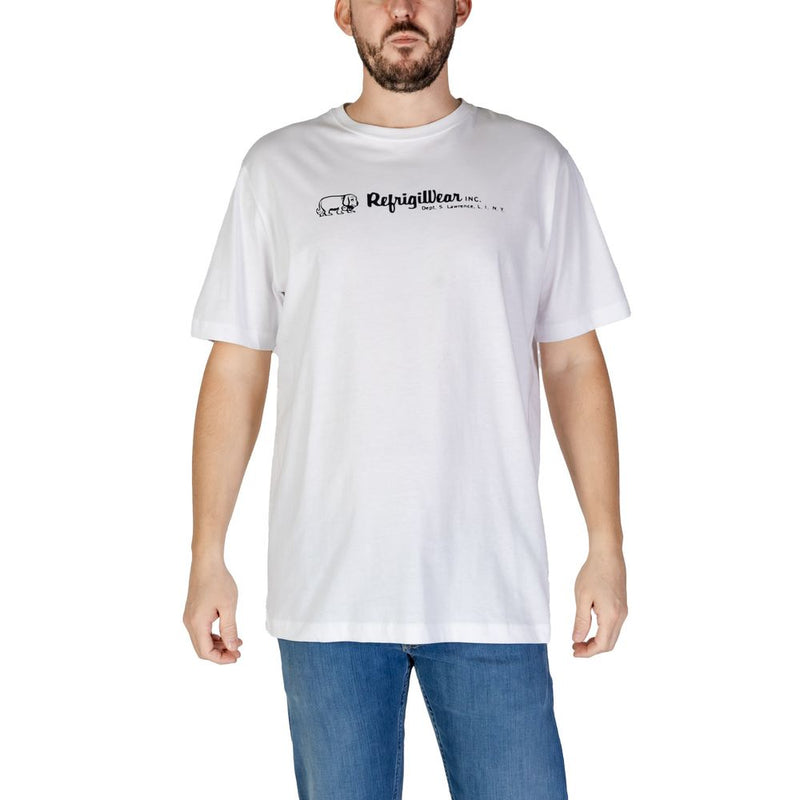 Refrigiwear White Cotton T-Shirt for Men