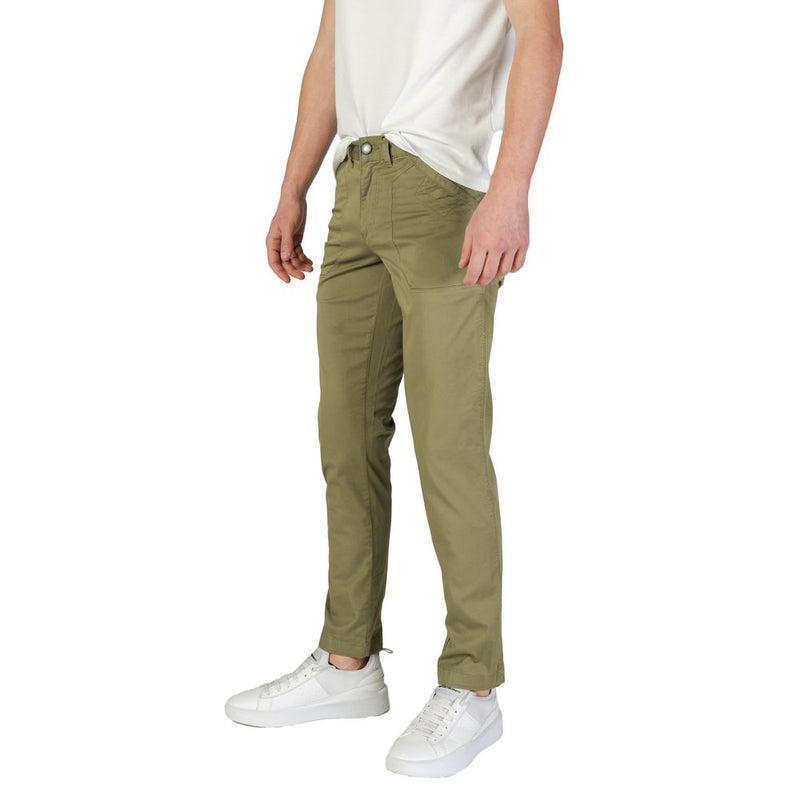 Refrigiwear GA9103P25601 Green Cotton Casual Pants for Men