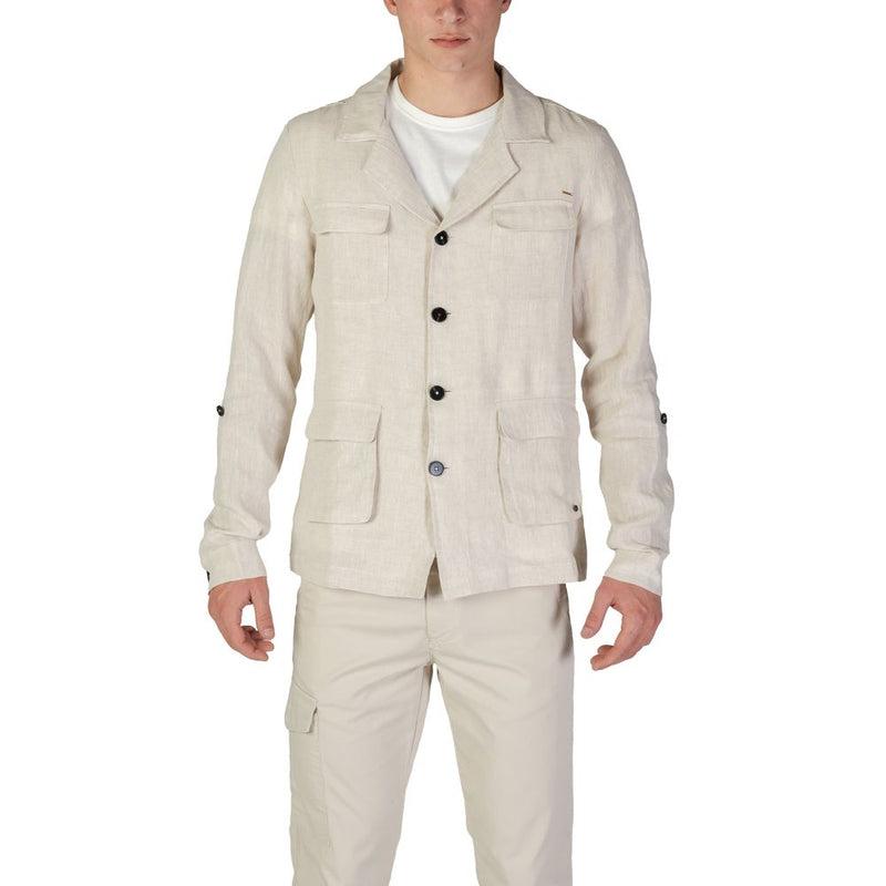 In My Hood Beige Linen Blazer - HS24MJK10