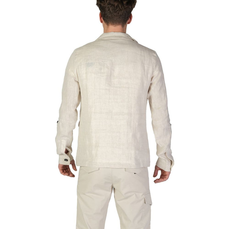 In My Hood Beige Linen Blazer - HS24MJK10