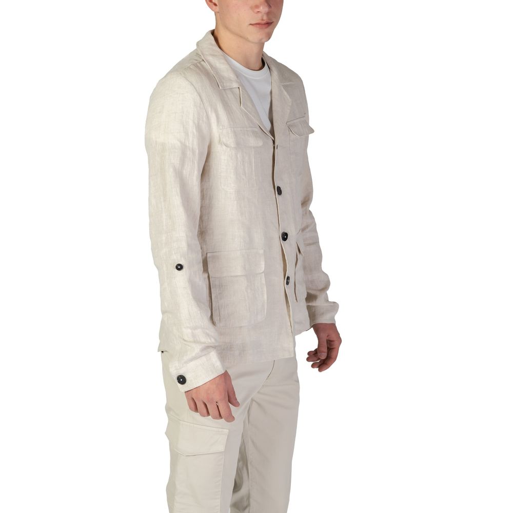 In My Hood Beige Linen Blazer - HS24MJK10