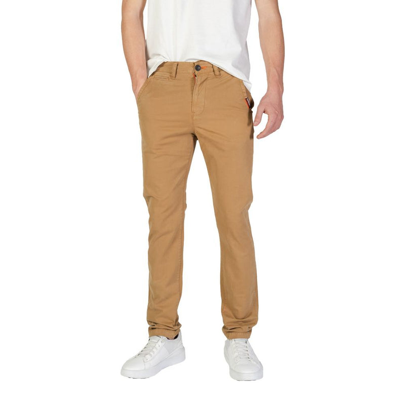 Superdry M70011KT Beige Cotton Skinny Pants for Men