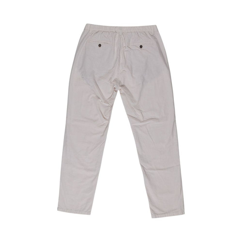 Smiling London Beige Cotton Casual Pants for Men